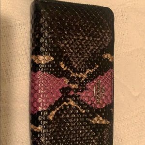 Coach Wallet with Snake Skin Print